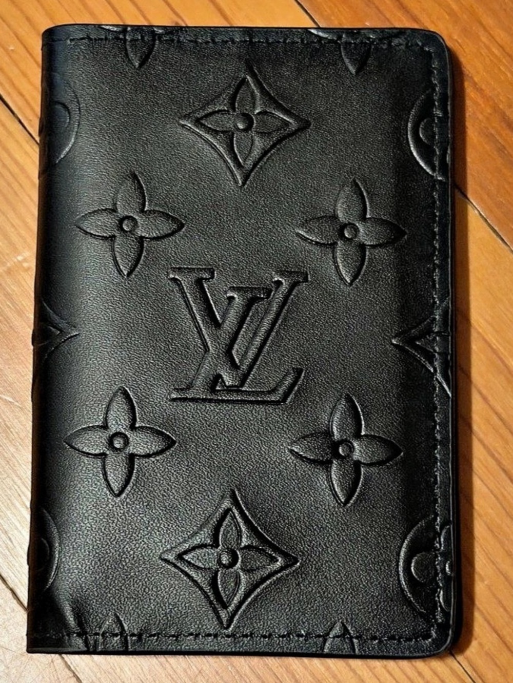 Louis Vuitton Pocket Organizer Monogram Shadow Black Wallet